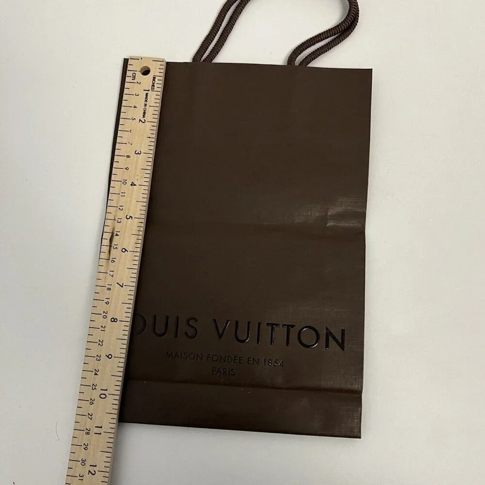 Authentic Louis Vuitton Paper Gift shopping Bag Brown